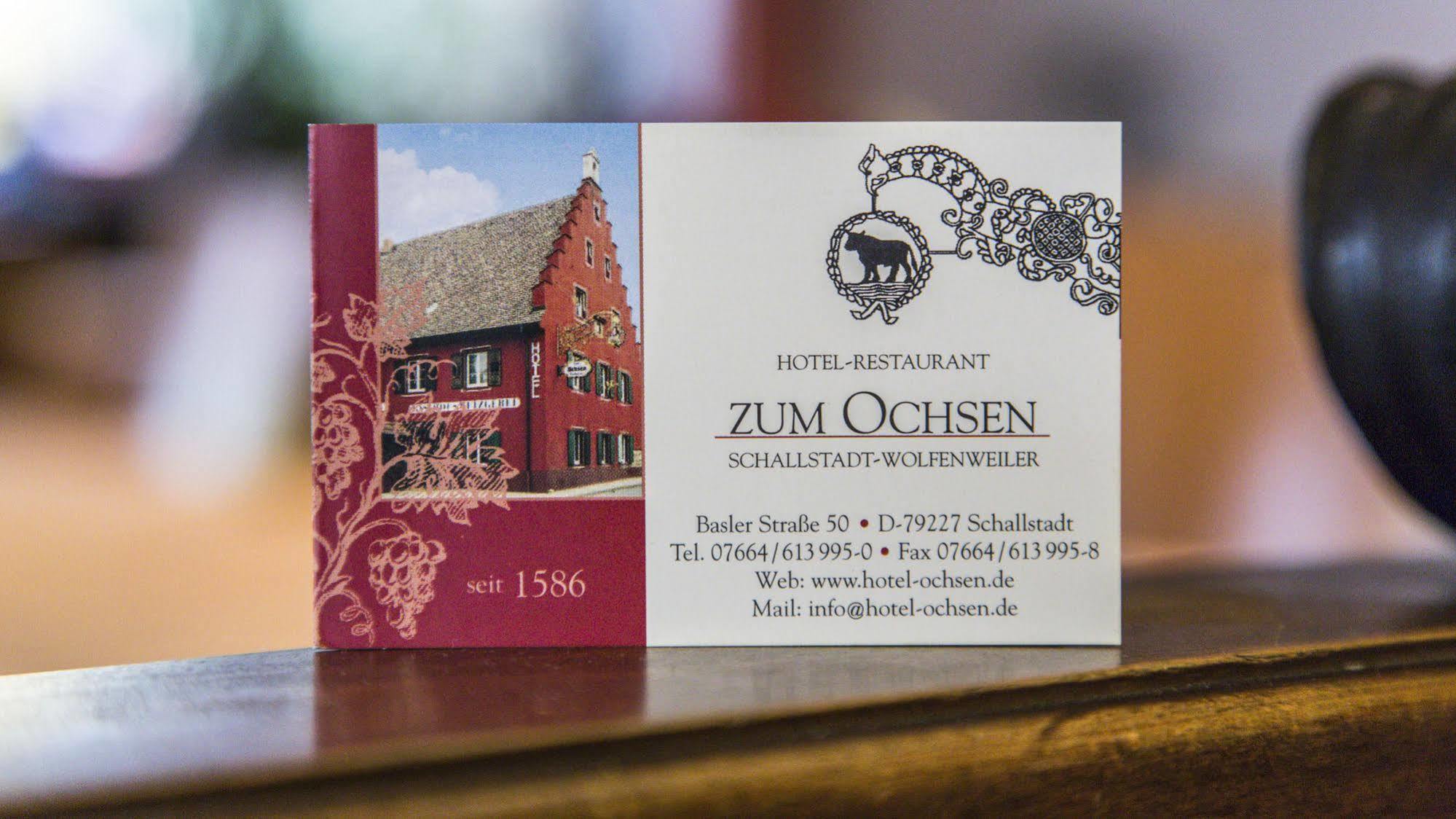 Hotel-Restaurant Zum Ochsen 스홀스타트 외부 사진